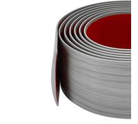 GOUZIBHD PVC Floor Transition Strip, Self-adhesive Doorway Edge Trim, Grey Wood Grain Vinyl Floor Transition Strip, Multi-purpose Laminate Flat Divider Strip(Size:3M/10Ft)