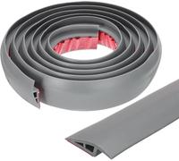 GOUZIBHD PVC Vinyl Carpet to Tile Transition Edging Trim,Flooring Transition,Self-adhesive Floor Transition Strip,Overlap Edge Reducer for Bridging Gaps in Flooring(Size:1m/3.3ft,Color:Gray)