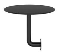 GOUZIBHD Round Pub Table for Living Room Restaurant Kitchens Bar, L-Shaped Tray Table, Wrought Iron Metal Top Side Table, Small End Table, Wall Mounted Coffee Table(Size:40x40x45cm)