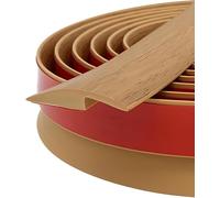 GOUZIBHD Self-Adhesive Carpet to Tile Transition Edging Trim for Door Threshold Floor, Doorway Edge Trim, PVC Flat Divider Strip, Threshold Cover Height Within 5mm(Color:Light Brown)