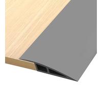 GOUZIBHD Self-Adhesive Flooring Transition Edging Trim, Laminate Floor Transition Strip, PVC Floor Divider Strip, Carpet to Tile Door Threshold Ramp, Overlap Edge Reducer(Size:1m/3.3ft,Color:Gray)
