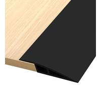 GOUZIBHD Self-Adhesive Flooring Transition Edging Trim, Laminate Floor Transition Strip, PVC Floor Divider Strip, Carpet to Tile Door Threshold Ramp, Overlap Edge Reducer(Size:1m/3.3ft,Color:Black)