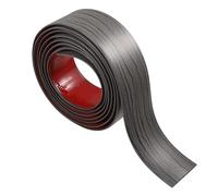 GOUZIBHD Self Adhesive Transition Strip,Doorway Edge Trim,Floor Transition Strip,Door Threshold Ramp,Flat Divider Strip for Laminate Carpet,Floor,Tile(Size:2m/6.6ft,Color:Dark Grey Wood Grain)