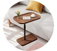 GOUZIBHD Side Table C Shaped End Table, Coffee Table 360° Swivel TV Tray Table for Couch, Coffee Table for Small Spaces, Adjustable Height Nightstand Table