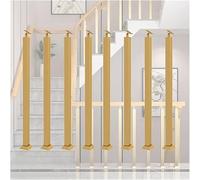 GOUZIBHD Square Stair Baluster Posts,Metal Hand Railing Spindles with Flat & Adjustable 270° Angle Bracket,Indoor Stair Railing Kits for Stair Porch Deck Steps(Size:95cm/37.4in,Color:8 Pack)