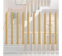 GOUZIBHD Square Stair Baluster Posts,Metal Hand Railing Spindles with Flat & Adjustable 270° Angle Bracket,Indoor Stair Railing Kits for Stair Porch Deck Steps(Size:90cm/35.4in,Color:10 Pack)
