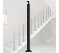 GOUZIBHD Square Stair Balusters Post - 270° Adjustable Metal Railing Spindles,Staircase Handrail,Banister Column for Deck Steps Garden Outdoor Stairs Remodeling(Size:100cm/39.4in,Color:1 Pack)