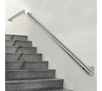 GOUZIBHD Staircase Handrail, Non-Slip Grab Bar Banister for Indoor Outdoor Loft, Wrought Iron Hand Railing, Wall Mounted Pipe Handrail, Safety Support Rod 1PCS(Size:140cm)