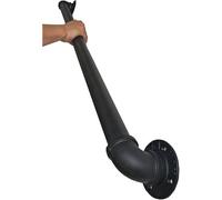 GOUZIBHD Staircase Handrails, 80-120cm/2.6-3.9ft Handrail Kit, Industrial Black Iron Galvanized Pipe Stairs Railing, Wall Mounted Elderly Safety Transitional Handrail(Size:120cm/3.9ft)