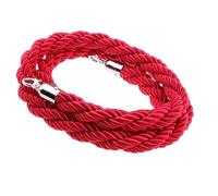 GOUZIBHD Stanchion Queue Barrier Rope,Crowd Control Rope,Hanging Vip Rope,Stanchion Rope with Silver Hooks,for Carpet Events Movie Theaters Grand Openings Hotels Party(Size:4ft/120cm,Color:Red)