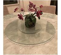 GOUZIBHD Tempered Glass Lazy Susan Turntable, 360° Serving Plate Rotating Tray for Banquets Party Family Dining Table, with Aluminum Alloy Bearing, Easy to Share Food(Size:100cm/40in)