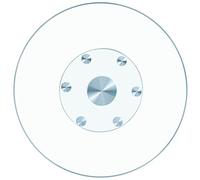 GOUZIBHD Tempered Glass Lazy Susan Turntable, Round Rotating Tray Serving Plate Smooth Spin, 360° Rotating Serving Tray for Dining Table Top, Swivel Serving Plate(Size:80cm/31.5in)