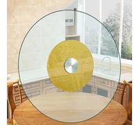 GOUZIBHD Tempered Glass Lazy Susan Turntable, Round Serving Plate, Top Centerpiece Kitchen Turntable, 360° Rotating Tray for Family Gatherings Weddings Banquets(Size:100cm,Color:C)