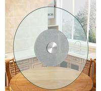 GOUZIBHD Tempered Glass Lazy Susan Turntable, Round Serving Plate, Top Centerpiece Kitchen Turntable, 360° Rotating Tray for Family Gatherings Weddings Banquets(Size:90cm,Color:D)