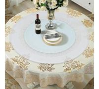 GOUZIBHD Tempered Glass Turntable for Party Family Banquets Dining Table, with Swivel Assist System, 360° Rotating Tray Smooth Spin, Large Round Serving Plate(Size:100cm)