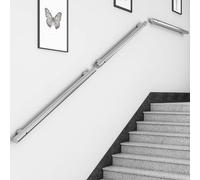 GOUZIBHD Wall Mounted Staircase Handrail, Stainless Steel Handrail Stair Railing, Heavy Duty Pipe Handrail, Safety Support Rod, Non-Slip Handrail for Indoor Outdoor(Size:100cm/3.28ft)