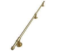 GOUZIBHD Wall Mounted Stairs Handrail, Non-slip Banister, Safety Handrail for Indoor Outdoor, Metal Pipe Steps Support Rod for Garage Porch Hand Railing Gold(Size:120cm)