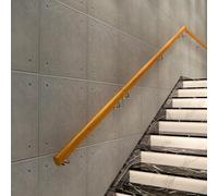 GOUZIBHD Wooden Stair Handrail, Anti-Slip Wall Stair Rail for Indoor with Metal Bracket, Grab Bars for Indoor Outdoor, Wall Mounted Staircase Handrail Complete Kit(Size:60cm)