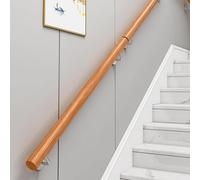 GOUZIBHD Wooden Staircase Handrail, Wall Mounted Handrail, Hand Railing for Home Corridor, Non-Slip Stair Handrails, Safety Support Rod, Grab Bar Banister Complete Kit(Size:120cm)