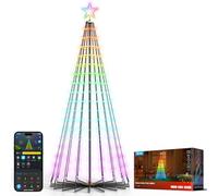 Govee Christmas Cone Tree Lights, 1.82m 316 LEDs RGBIC String Lights with Smart App Control, 82+ Scene Modes, IP67 Waterproof Holiday Decor for Halloween & Christmas, Music Sync, Black