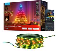 Govee Christmas String Lights, Christmas Decorations Indoor, 30M RGBWIC Lights with Shape Mapping Technology, App Control with 130+ Dynamic Scene Modes, Sync with Music, Green Cables