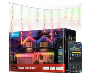 Govee Icicle Lights 20M, Smart RGBIC LED Icicle Lights 800 LEDs for Christmas Outdoor Holiday Decor, IP67 Waterproof, Music Sync, APP Control, 78+ Scene Modes, Compatible with Alexa, 2 Rolls of 10M