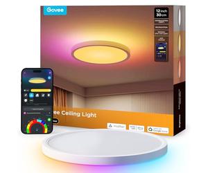 Govee LED Ceiling Light, 2400lm Smart RGBIC Ceiling Lights, Round, 30cm | 2700K-6500K Tunable Light, 70 Scenes Flush Lights Ceiling for Bedroom Living Room Kitchen, Work with Alexa & Matter