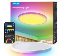 Govee LED Ceiling Light, Smart RGBIC Flush Ceiling Lights 2400LM Work with Alexa & Google Assistant, for Bedroom Living Room Kitchen, Round, Ø30cm