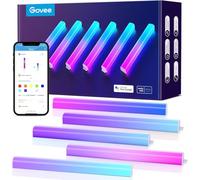 Govee LED Glide Wall Lights WiFi RGBIC, Smart Lamp for Gaming Room, 6 pcs | Works with Alexa and Google Assistant, Music Sync and 64+ Scene Modes, Smart App and Voice Control, DIY Colours, Room Decor