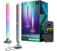 Govee RGBIC LED Gaming Lightbars, 16-M Color Three-Sided Cyberpunk Dimmable | Play Light Bar for PC, Monitor, Smart WiFi & Bluetooth, 70 Scene Modes , Compatible with Alexa & Google Home, 2-pack, Silver