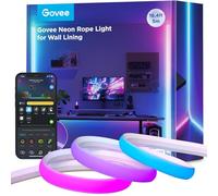 Govee RGBIC Neon LED Strip Light for Skirting Board, 5M Neon Rope Light for Wall Lines & Corners, Work with Matter, LED Rope for Living Room, Corridor