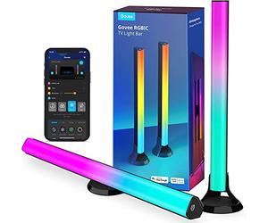 Govee RGBIC TV Lightbar, 15 Inch WiFi TV Backlight with Double Light Beads, Multiple Placement Options for 45-70 Inch TVs, Works with Alexa and Google Assistant
