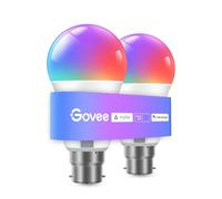 Govee RGBWW Smart Bulb B22, Work with Matter, Alexa and Google Assistant, Energy Saving WiFi Alexa Light Bulbs, 9W, 800LM, 16 Million Colors, 54 Scenes, 2 Packs