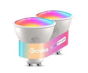 Govee Smart Bulb GU10 RGBWW, 400LM Dimmable Color Changing GU10 LED Light Bulbs Work with Matter, Alexa, Google Assistant, 56 Dynamic Scenes, 2 Pack