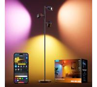 Govee Tree LED Floor Lamp, RGBWW 3-Head Focus Adjustable Standing Corner Lamp, Work with Matter Alexa, 64+ Scenes, Music Sync, 157cm Black Floor Lamps for Living Room, Bedroom, Reading Room