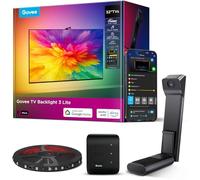 Govee TV Backlight 3 Lite with Fish-Eye Correction Function Sync to 32 Inch TVs, 1.8m RGBWIC Wi-Fi TV LED Backlight with Camera, 4 Colours in 1 Lamp Bead, Voice and APP Control, Adapter