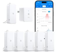 GoveeLife WiFi Hygrometer Thermometer 6 Pack, Smart Humidity Temperature Sensor with App Notifications, 2-Year Free Data Storage Export, Temperature Humidity for Bedroom, Wine Cellar, Basements