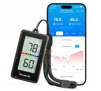 GoveeLife 2-in-1 Indoor Outdoor Thermo-Hygrometer, with IP65 Waterproof | Digital Display, 197ft Buletooth Range, Notification Alert, 2 Years Data Storage Export, for Home, Camping, Patio, Greenhouse