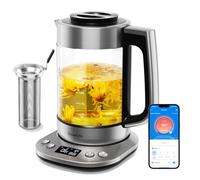 GoveeLife Smart Electric Kettle with Tea Infuser for Loose Leaf Tea, 1.7 L Electric Tea Kettle with Brewing Program, Variable Temperature Control, 2 H Keep Warm & Auto Shut off, BPA Free, Sliver