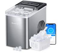 GoveeLife Smart Ice Maker Machine Countertop with Self Cleaning, Voice Remote, 26lbs in 24Hrs, 9 Ice Cubes in 6 Minutes 3 Sizes, Portable Ice Makers with Basket and Scoop, for Home Kitchen Camping RV