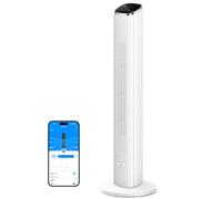 GoveeLife White Tower Fan for Bedroom, 36" Smart Floor Fan with App/Voice Control, Temperature Sensor, 5 Modes 8 Speeds(25ft/s), 29dB Quiet Oscillating Fan for Office, 24H Timer, Auto Cooling