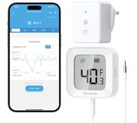 GoveeLife WiFi Fridge Thermometer with Custom Alarms - Wireless Digital Freezer Temperature Gauge with App Control, 2-Year Free Data Export for Refrigerators, LCD Display, for Fridge Hot Tub