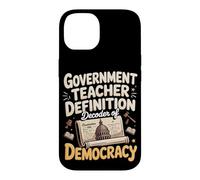Government Teacher Definition Decoder Of Democracy Case for iPhone 14