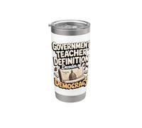 Government Teacher Definition Decoder of Democracy Stainless Steel Insulated Tumbler