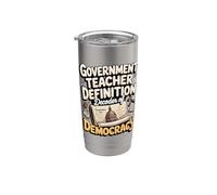 Government Teacher Definition Decoder of Democracy Stainless Steel Insulated Tumbler