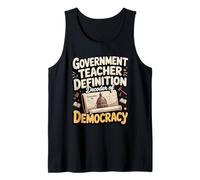 Government Teacher Definition Decoder of Democracy Tank Top