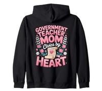 Government Teacher Mom Civics By Heart Zip Hoodie