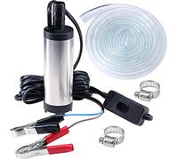 Govfrey 12v Diesel Pump, Fuel Pump,Portable Oil Water Transfer Pump Connected to Car, Small Kerosene Detachable Filter and 3 Meter Hose, Vehicle Camper Truck Caravan Motorhome (12V Battery), Black