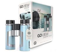 GOVIEW ZOOMR 10x34 Binoculars for Adults - Durable & Compact Binoculars w/Smartphone Adapter, Magnesium Housing, Anti-Fog & Multi-Coated Lens - for Travel, Nature, Festivals - Miami Blue