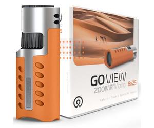 GOVIEW ZOOMR Mono 8x25 High Powered Monocular for Adults - Sunset Orange | Lightweight Magnesium Housing, Fully Multi-Coated Optics, Waterproof IPX5/6, CLOSR™ Smartphone Adapter, PORTR™ Mono Strap